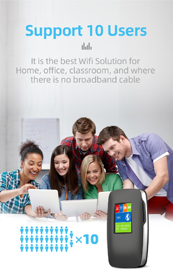 punto caldo senza fili di WIFI del router di 3000mAh 4G LTE MiFi con la banda internazionale dello schermo LCD